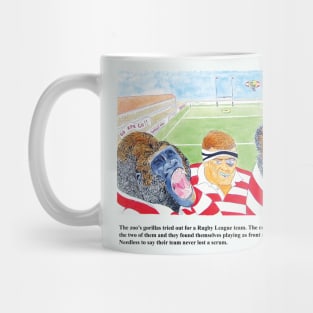 Rugby Playing Gorillas from The City Zoo Mug